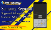 Samsung Regional Code + MCK/PUK