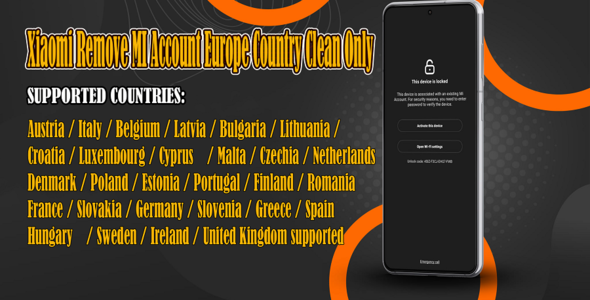 Xiaomi Remove MI Account Europe Country Clean Only